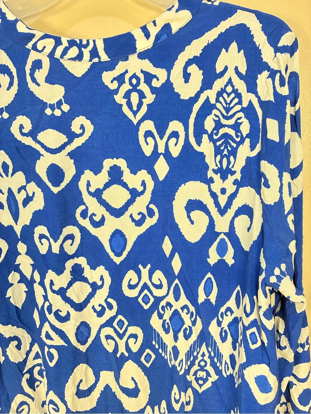 Zara Button Front Tiered Printed Tunic Dress - Picture 8 of 10